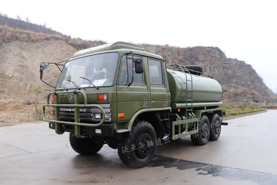 东风六驱双排洒水车 EQ2102N越野运水车 10立方东风罐式运输车